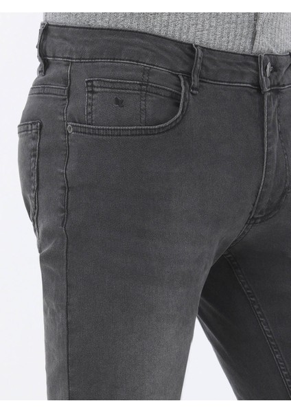 Koyu Gri Super Slm Fit Denim Pamuk Karışımlı Pantolon modelleri