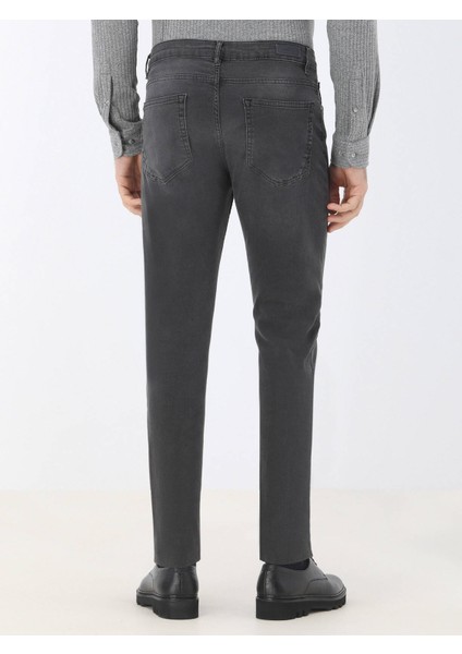 Koyu Gri Super Slm Fit Denim Pamuk Karışımlı Pantolon fırsatları