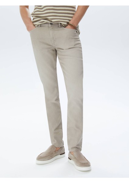 Vizon Slim Fit Denim Pamuk Karışımlı Pantolon