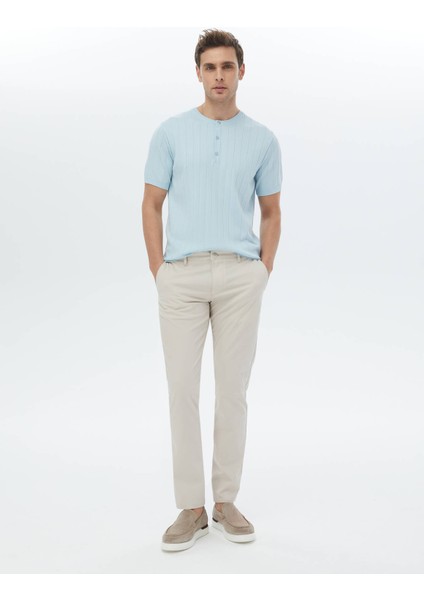 Açık Mavi Hakim Yaka Jakarlı Triko modelleri