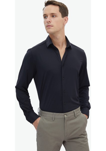 Siyah Regular Fit Casual Gömlek