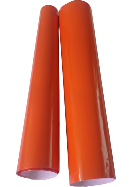 Turuncu Renk Dayanıklı Araç Motor Mobilya Kaplama Folyosu (126CM x 30 Cm)