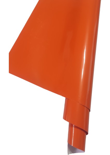 Turuncu Renk Dayanıklı Araç Motor Mobilya Kaplama Folyosu (126CM x 30 Cm)