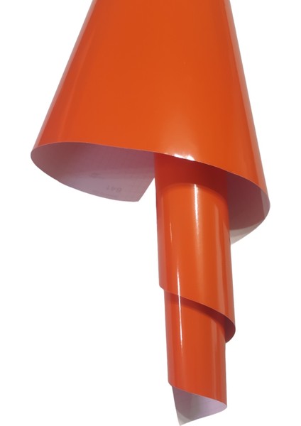 Turuncu Renk Dayanıklı Araç Motor Mobilya Kaplama Folyosu (126CM x 30 Cm)