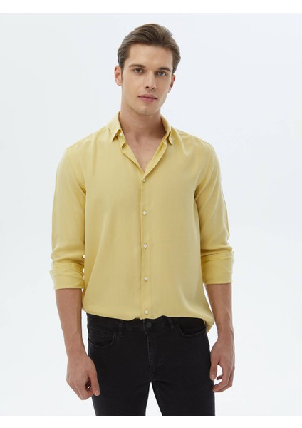 Limon Küfü Regular Fit Dokuma Casual Gömlek