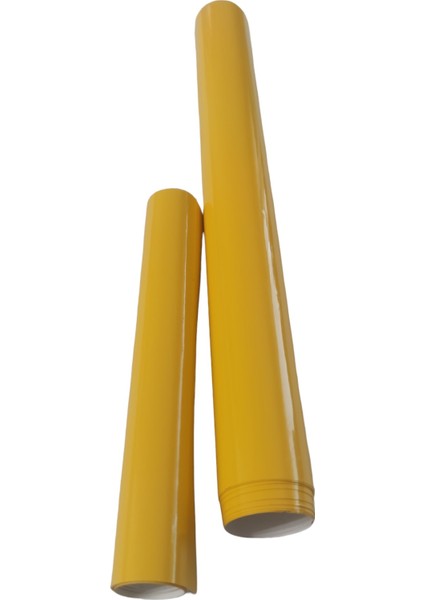 Sarı Renk Dayanıklı Araç Motor Mobilya Kaplama Folyosu (126CM x 20 Cm)