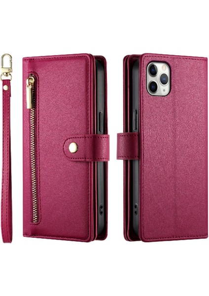 IPhone 11 Için Flip Case Pro Max Iş Crossbody Kayış Standı Cüzdan (Yurt Dışından)