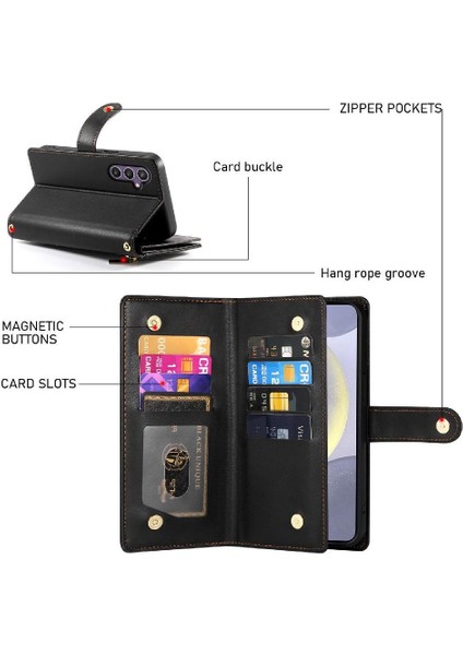 Samsung Galaxy S24 Artı Çok Fonksiyonlu Cüzdan Iş Için Flip Case (Yurt Dışından) fırsatları