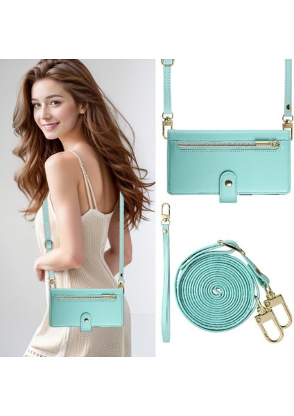 Samsung Galaxy S23 Ultra Crossbody Kayış Cüzdan Iş Için Flip Case (Yurt Dışından) modelleri