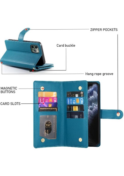 IPhone 11 Pro Için Flip Case Standı Cüzdan Iş Çok Fonksiyonlu Kayış (Yurt Dışından) indirimleri