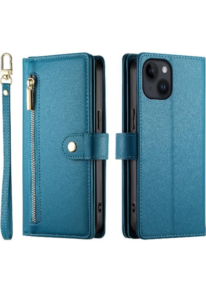 IPhone 14 Için Flip Case Çok Fonksiyonlu Iş Crossbody Kayış Cüzdan (Yurt Dışından) modelleri