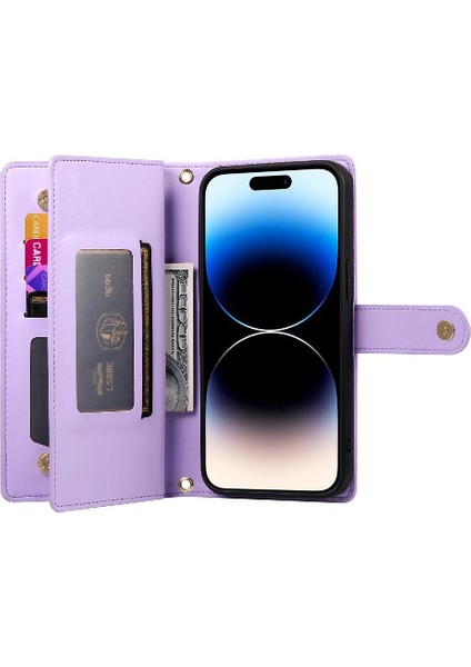 IPhone 14 Için Flip Case Pro Standı Iş Cüzdan Çok Fonksiyonlu Kayış (Yurt Dışından) fiyatları
