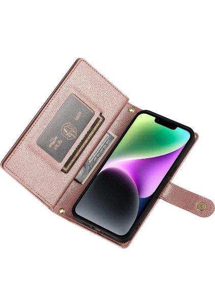 IPhone 14 Için Flip Case Çok Fonksiyonlu Iş Crossbody Kayış Cüzdan (Yurt Dışından) fiyatları