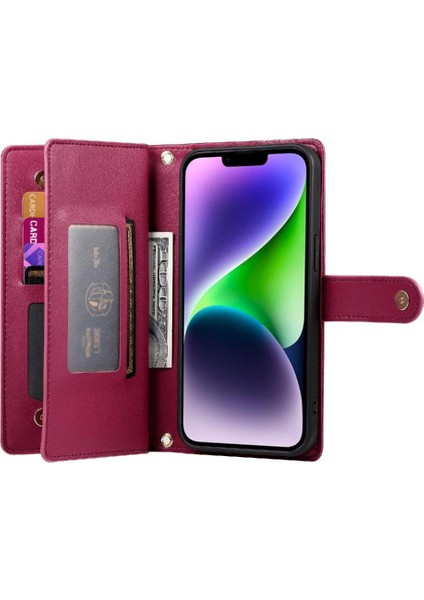 IPhone 14 Için Flip Case Artı Crossbody Kayış Cüzdan Çok Fonksiyonlu Standı (Yurt Dışından) fiyatları