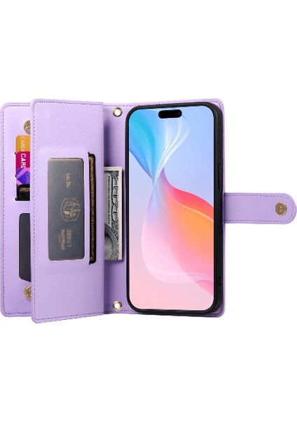 IPhone 16 Için Flip Case Pro Çok Fonksiyonlu Iş Crossbody Kayış (Yurt Dışından)