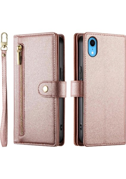 IPhone Xr Standı Cüzdan Çok Fonksiyonlu Crossbody Askısı Için Flip Case (Yurt Dışından)