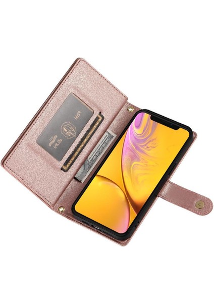 IPhone Xr Standı Cüzdan Çok Fonksiyonlu Crossbody Askısı Için Flip Case (Yurt Dışından)