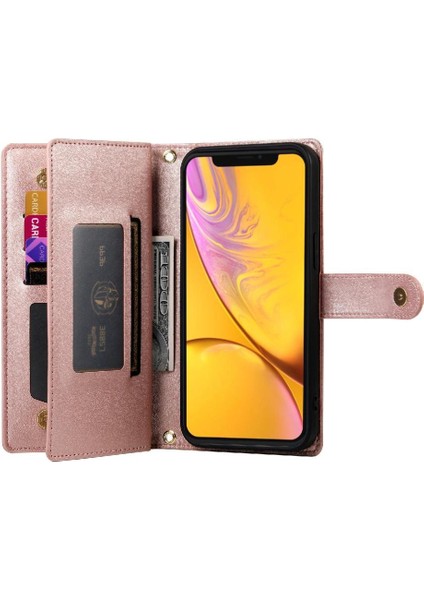 IPhone Xr Standı Cüzdan Çok Fonksiyonlu Crossbody Askısı Için Flip Case (Yurt Dışından)