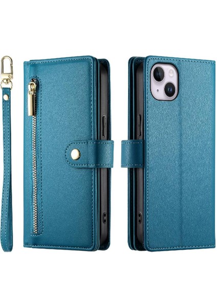 IPhone 14 Için Flip Case Artı Crossbody Kayış Cüzdan Çok Fonksiyonlu Standı (Yurt Dışından)