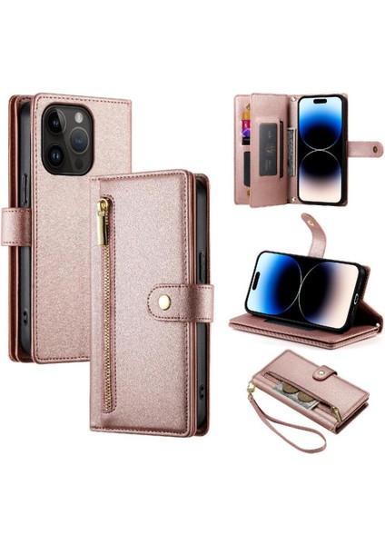 IPhone 14 Için Flip Case Pro Standı Iş Cüzdan Çok Fonksiyonlu Kayış (Yurt Dışından) modelleri