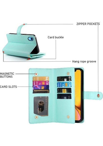 IPhone Xr Standı Cüzdan Çok Fonksiyonlu Crossbody Askısı Için Flip Case (Yurt Dışından) indirimleri