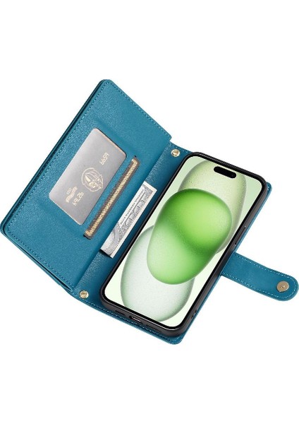 IPhone 15 Için Flip Case Artı Iş Crossbody Kayış Çok Fonksiyonlu (Yurt Dışından) fırsatları