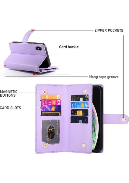 IPhone Xs Max Çok Fonksiyonlu Cüzdan Iş Crossbody Için Flip Case (Yurt Dışından) indirimleri