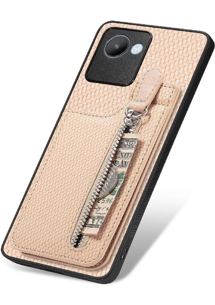 Realme C30 Fermuar Crad Yuvası Manyetik Araç Montaj Cüzdan Standı Için Kılıf (Yurt Dışından) modelleri