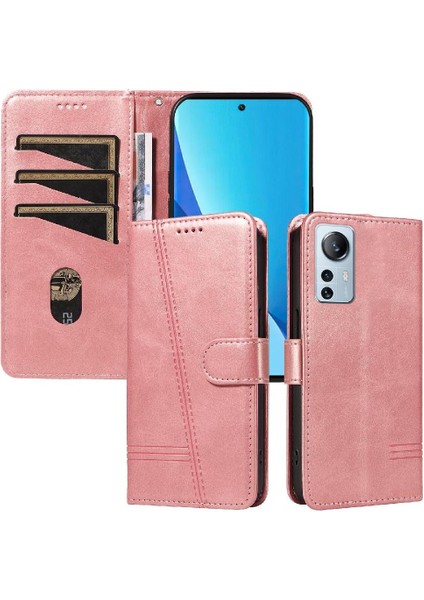 Xiaomi 12 Için Filp Durumda Ayrılabilir Siyah Bilezik Cüzdan Telefon Kılıfı Pu (Yurt Dışından)