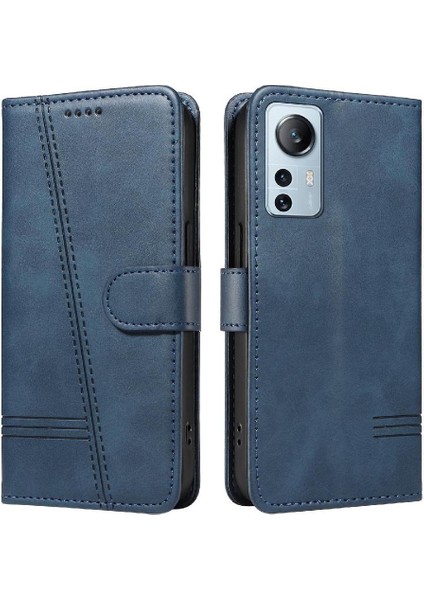 Xiaomi 12 Için Filp Durumda Ayrılabilir Siyah Bilezik Cüzdan Telefon Kılıfı Pu (Yurt Dışından)