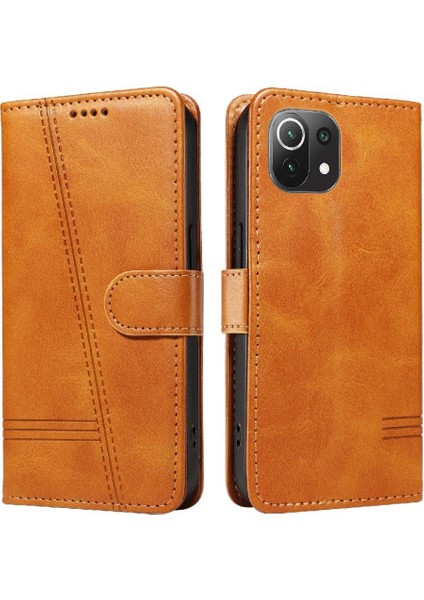 Xiaomi 11 Lite Için Filp Durumda Preslenmiş Pu Deri Cüzdan Telefon Kılıfı Siyah (Yurt Dışından) fiyatları