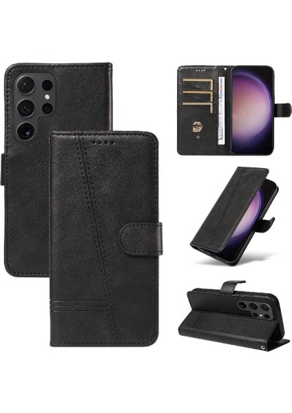 Samsung Galaxy S24 Için Ultra Ayrılabilir Siyah Bilezik Durumda Kart ile (Yurt Dışından) modelleri