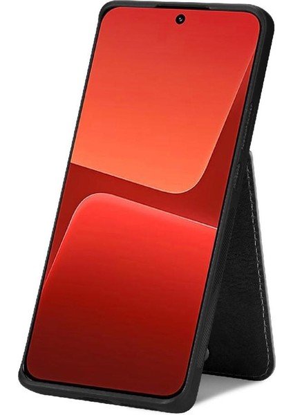 Xiaomi 13 Için Kılıf Standı Manyetik Araç Montaj Cüzdan Fermuar Crad Yuvası (Yurt Dışından)