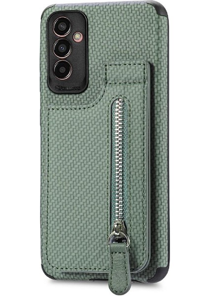 Samsung Galaxy M13 Için Kılıf Standı Fermuar Cüzdan Manyetik Araç Montaj Crad (Yurt Dışından)