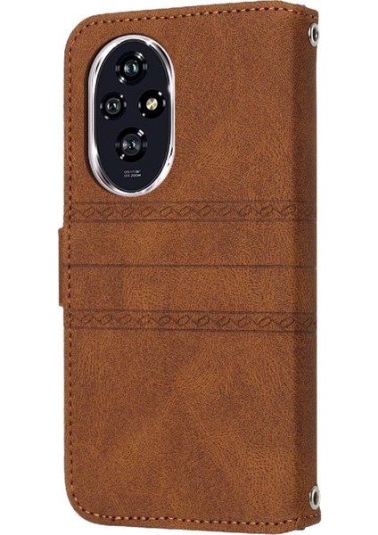 Onur 200 Kickstand Darbeye Koruyucu Pu Deri Cüzdan Için Flip Case (Yurt Dışından)
