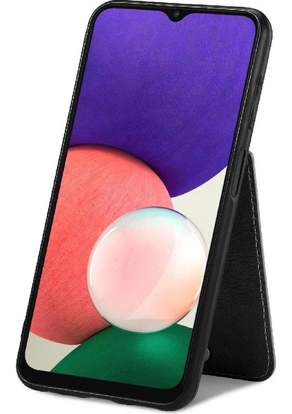Samsung Galaxy A22 5g Cüzdan Fermuar Crad Yuvası Standı Manyetik Araba (Yurt Dışından)
