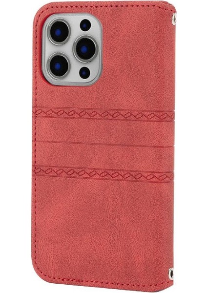 IPhone 16 Için Flip Case Pro Darbeye Koruyucu Cüzdan Kılıf Manyetik Pu (Yurt Dışından)