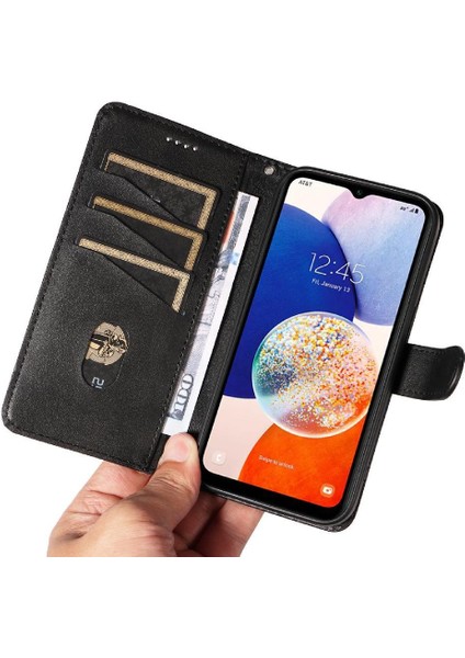 Kredi Kartı Yuvası ile Samsung Galaxy M55 Cüzdan Telefon Kılıfı Için Filp Durumda (Yurt Dışından)