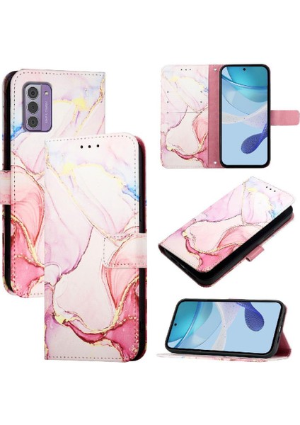 Nokia G310 5g Kickstand Pu Deri Mermer Desen Cüzdan Için Kılıf (Yurt Dışından) indirimleri