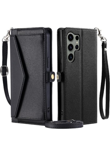 Samsung Galaxy S23 Için Cüzdan Crossbody Durumda Ultra Rfıd Engelleme Kartı Için (Yurt Dışından)