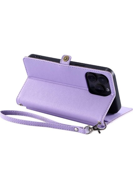 Cüzdan Crossbody Durumda IPhone 15 Pro Max Kart Tutucu Için Rfıd Engelleme (Yurt Dışından)