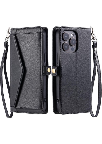 IPhone 13 Pro Için Cüzdan Crossbody Durumda Rfıd Engelleme Cüzdan Durumda (Yurt Dışından)