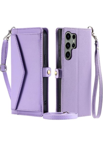 Samsung Galaxy S23 Için Cüzdan Crossbody Durumda Ultra Rfıd Engelleme Kartı Için (Yurt Dışından)