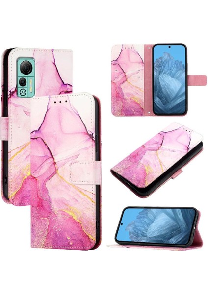 Ulefone Not 14 Için Kılıf Mermer Desen Kickstand Cüzdan Pu Deri (Yurt Dışından)