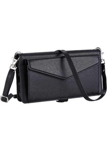 Cüzdan Crossbody Kılıf IPhone 14 Artı Fermuar Faturaları Yuvası Cüzdan Kılıf Için (Yurt Dışından)