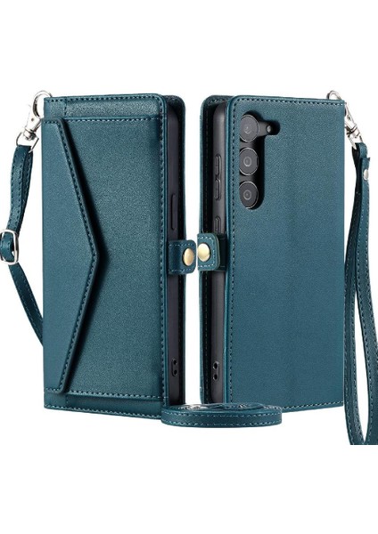 Samsung Galaxy S22 Artı Kart Tutucu Fermuar Faturaları Için Cüzdan Crossbody Durumda (Yurt Dışından)