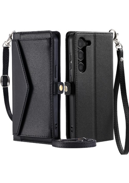 Samsung Galaxy S22 Fermuar Faturaları Yuvası Cüzdan Durumda Cüzdan Crossbody Durumda (Yurt Dışından)