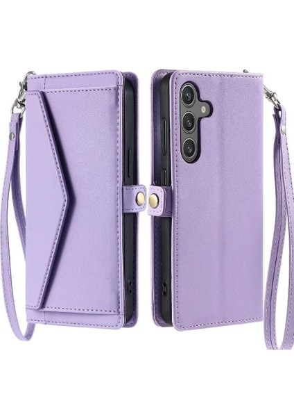 Cüzdan Crossbody Kılıf Samsung Galaxy A24 4g Fermuar Faturaları Yuvası Cüzdan (Yurt Dışından) indirimleri