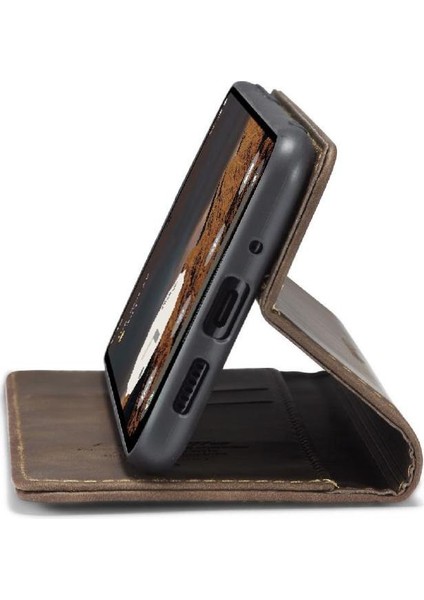 Google Piksel 9 Pro Kılıf Için Flip Case Kart Yuvası Kickstand Vintage Pu Flip (Yurt Dışından)