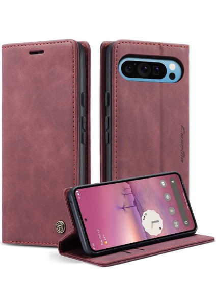 Google Piksel 9 Pro Xl Için Flip Case Manyetik Kapatma Darbeye Vaka Kartı (Yurt Dışından)